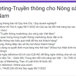 TalkShow tối Thứ 6, ngày 08/7/2022: “Marketing-Truyền thông cho nông sản Việt Nam”